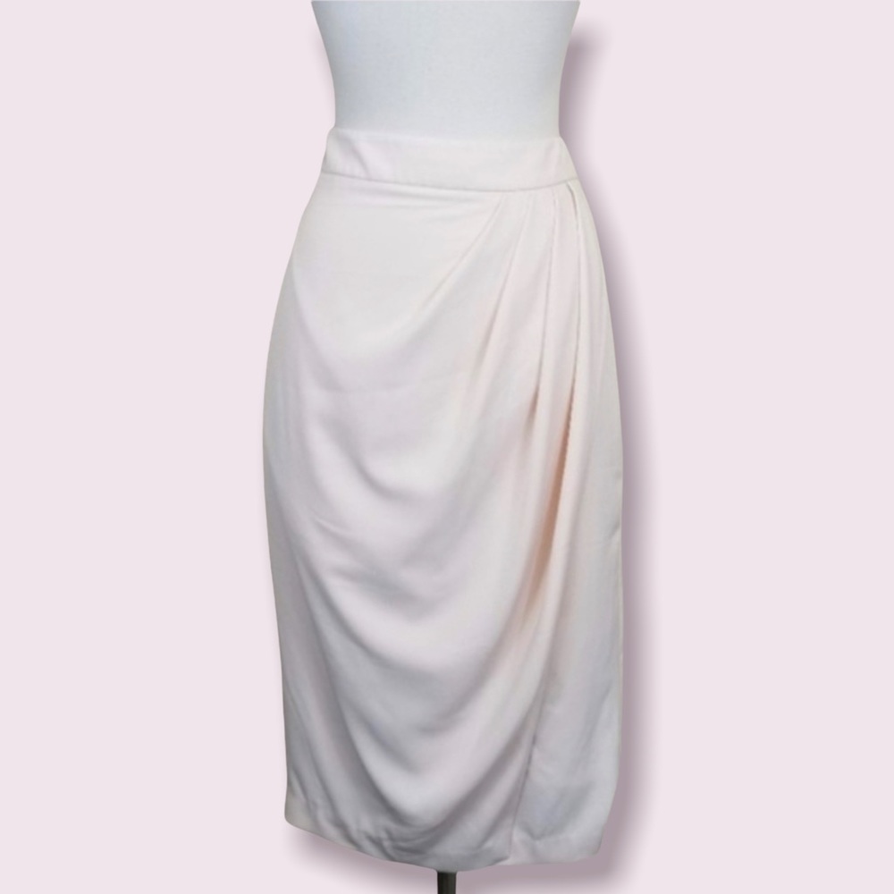 NWT Eva Mendes for NY&CO Midi Wrap Pencil Skirt Pink 0